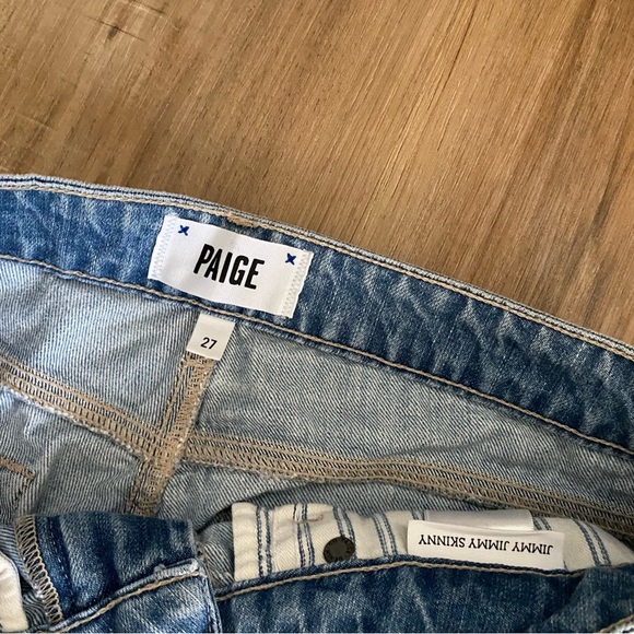 Paige Jimmy Jimmy Skinny Jeans 27 Light Wash - Picture 6 of 6